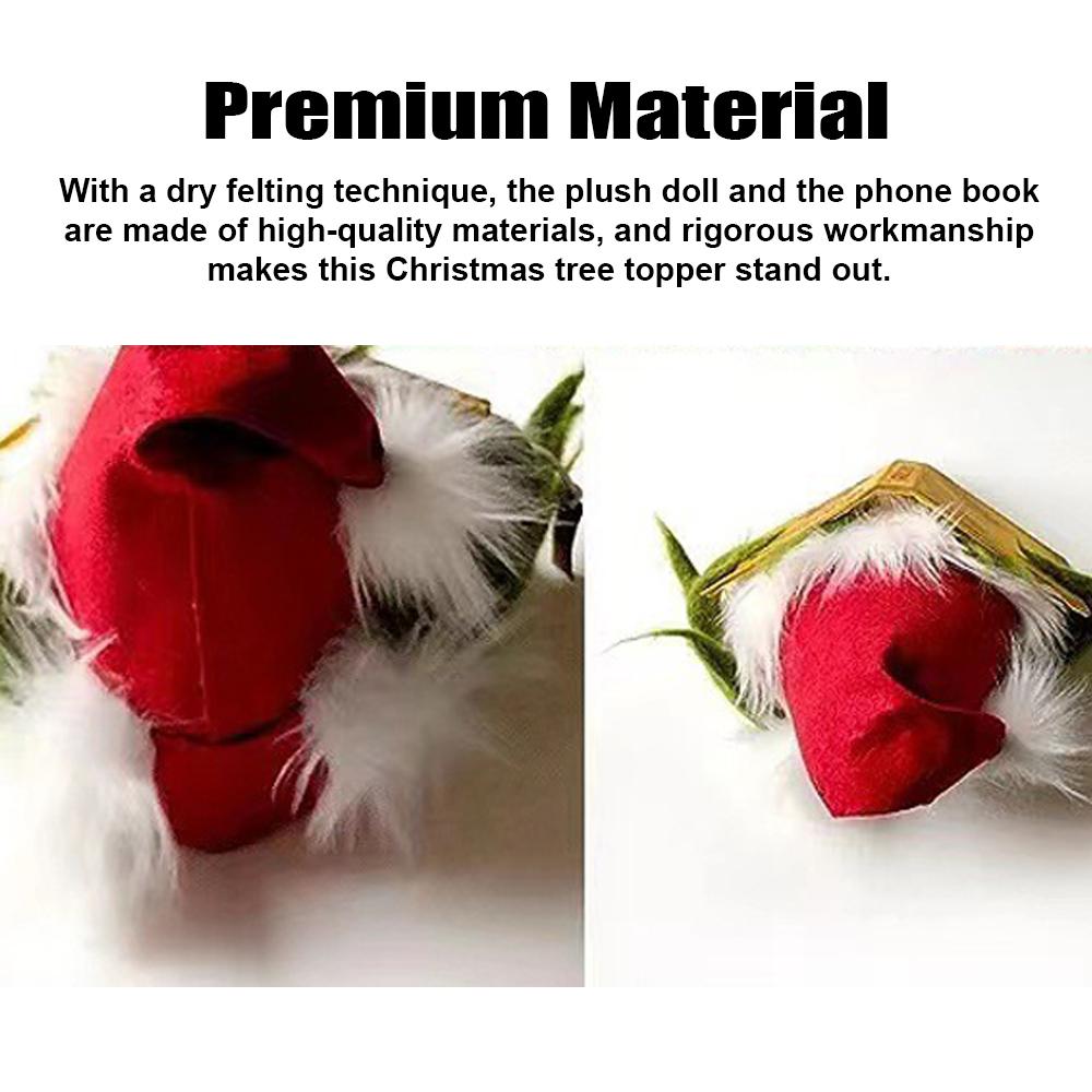 Рождественская елка Топпер клетчатая забавная плюшевая кукла украшение Рождественская елка украшение праздник