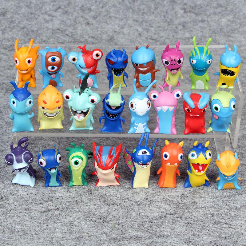 24pcs Lot Slugterra Elemental Slugs Toy Slug Terra Action Figure Doll Decoration