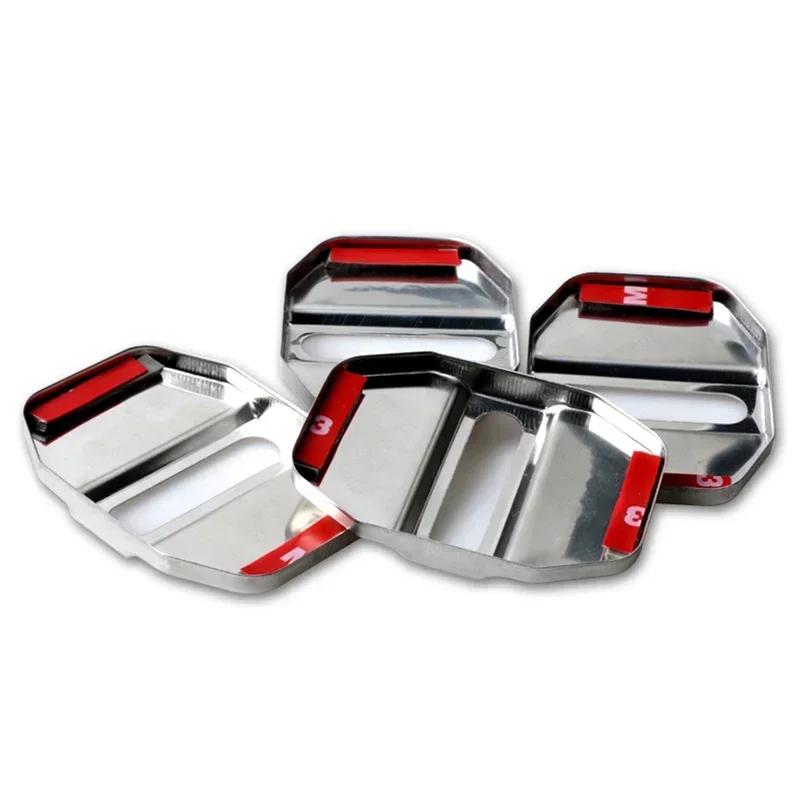 DCGO2 4PCS Stainless steel Car Emblem Door Lock Covers for Mercedes Benz CLA CLS GLE GLC GLS GLK W212 W205 W213 W203 W204 W211 E200