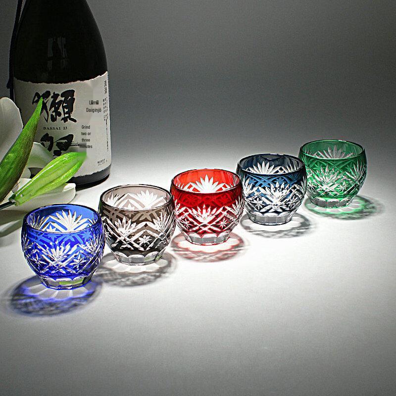 Edo Kiriko Hand-Carved Japanese Sake & Spirit Glass