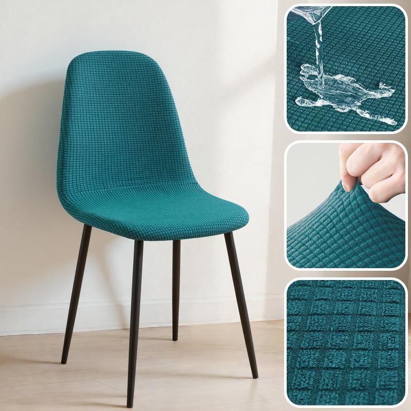 Waterproof Short Back Chair Cover Adjustable Scandinavian Dining Room Seat Protector For Bar Party