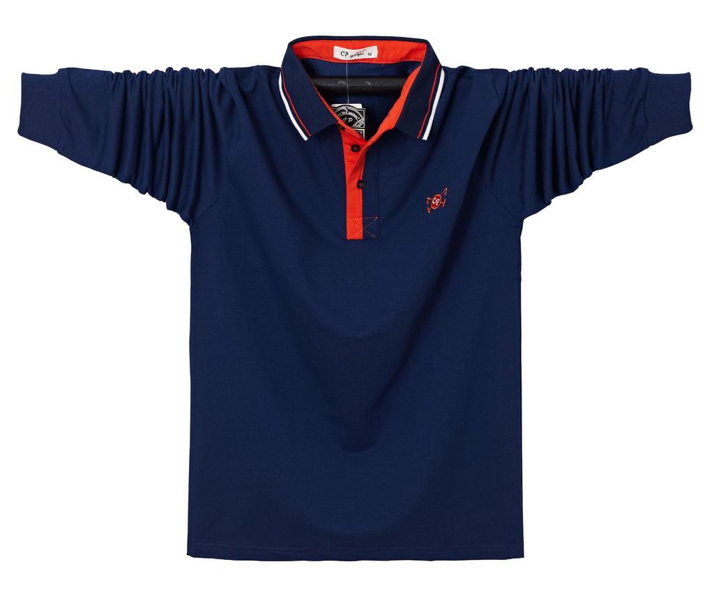 New Men's Business Moisture Wicking Casual-Long Sleeve Lapel T Shirt Lightweight Soft High Quality Fabric Anti-z Wrinkle Breathable Cotton Polo Shirt