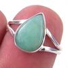 Кольцо из чистого серебра 925 пробы с натуральным хризопразом ручной работы, размер 6 u7j63