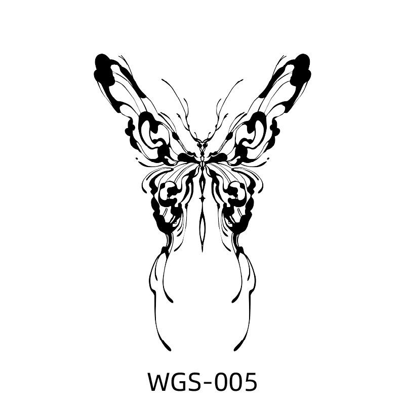 Waterless Herbal Tattoo Stickers: Personalized Large Animal Designs, Non-Reflective, Long-Lasting for Men & Women.