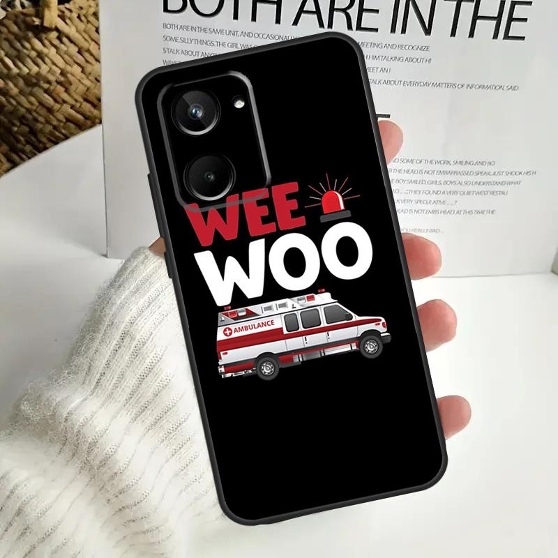 Ambulance EMS EMT Paramedic Case For Realme C55 C53 C51 C35 C33 C30 C67 C21Y C25s C15 9 10 12 11 Pro Plus GT Neo5 Cover