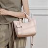 HIFASHION Минималистичные кожаные сумки-тоут для женщин Элегантная сумка с верхней ручкой из коровьей кожи Плечевая сумка-ведро Рабочая сумка через плечо
