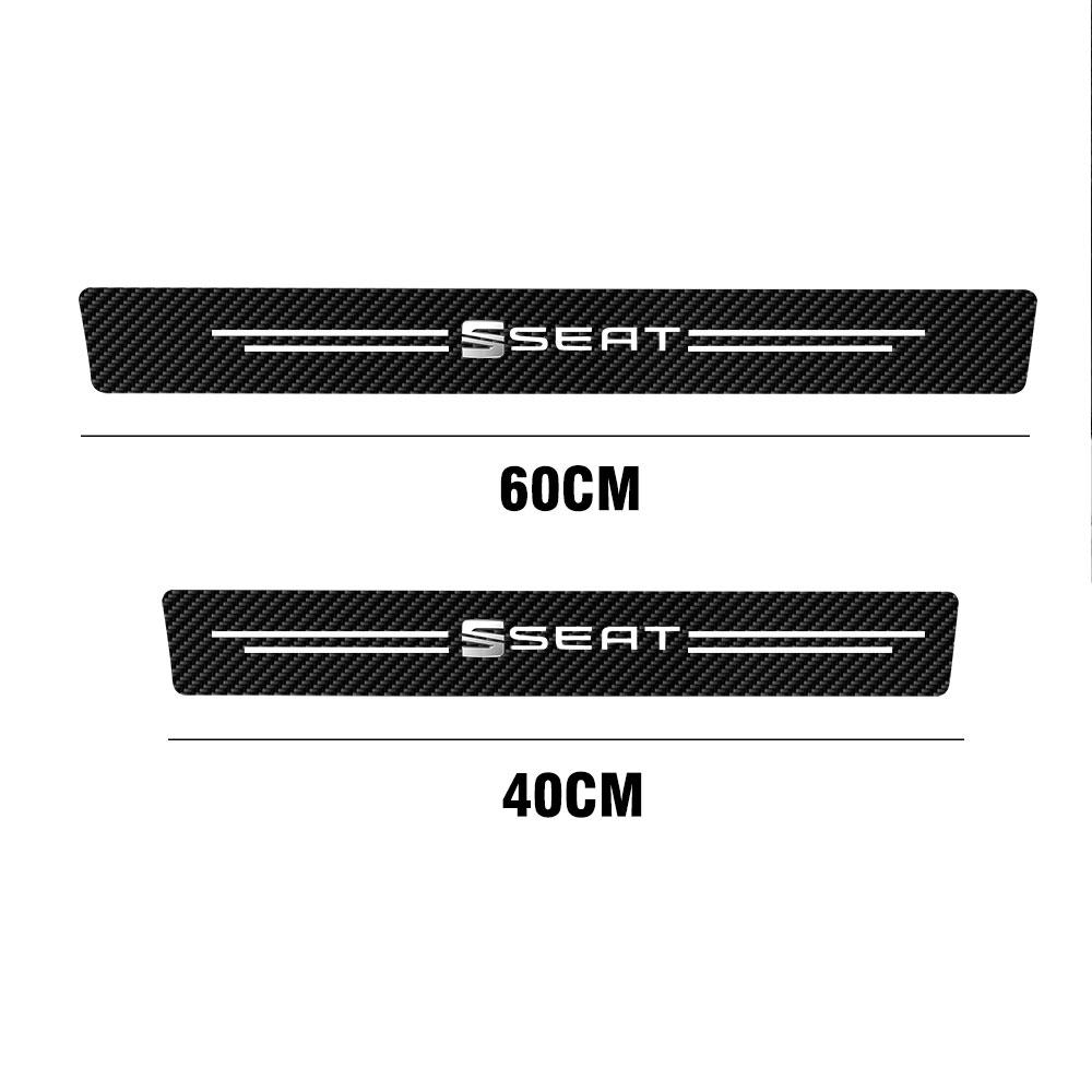 ydsh2 Car Door Threshold Sill Protective Stickers Trunk Bumper Guard Decals For SEAT Ibiza Leon 300 Ateca Exeo Tarraco Altea FR Cupra
