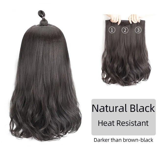 Синтетические волосы для наращивания, длинные прямые, вьющиеся, волнистые, натуральный искусственный парик, женский зажим на заколке, цельные волосы для женщин