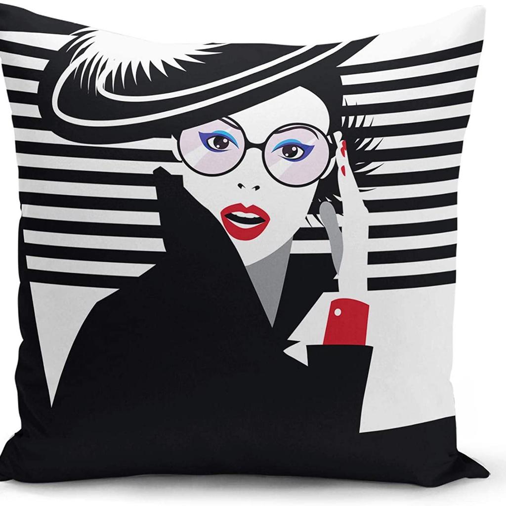 Fashion Theme Pillowcase Perfume Flower Square Cushion Cover French Decorative Peach Leather Velvet Super Soft Home Light Luxury