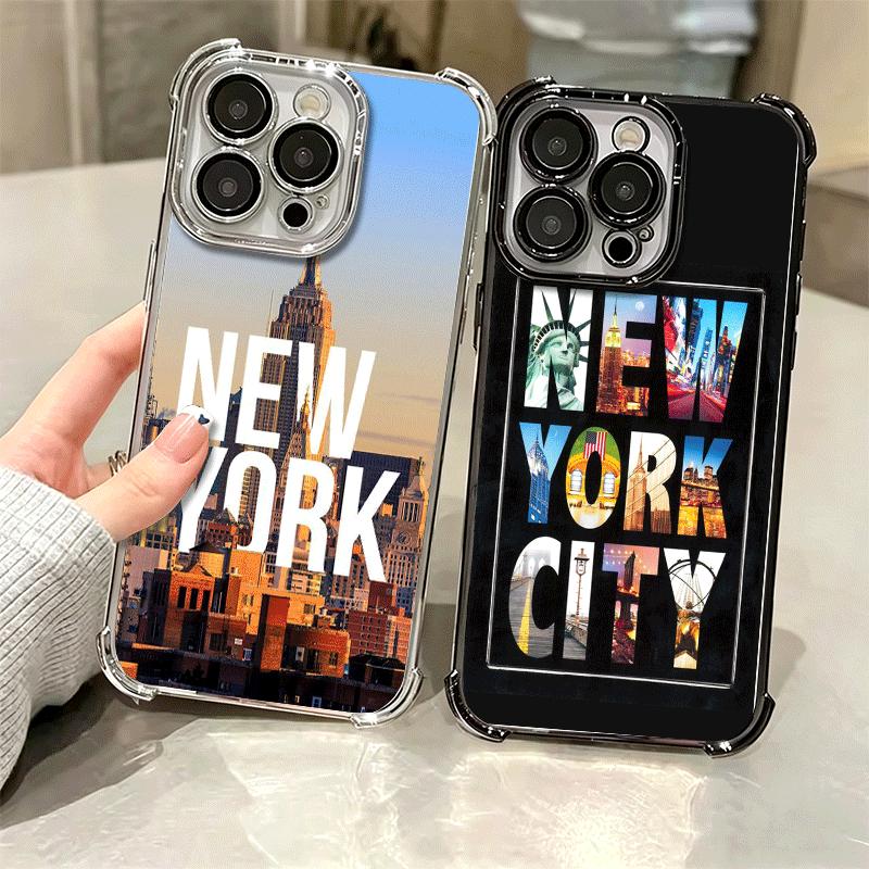 Нью-Йорк Город Мягкий Чехол Для Телефона Для iPhone 15 16 17 Air 14 Pro Max 16E Plus 13 12 Mini Покрытие Противоударный Fundas