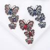 Creative Three Butterflies Retro Brooch Alloy Crystal Diamond Temperament Jacket
