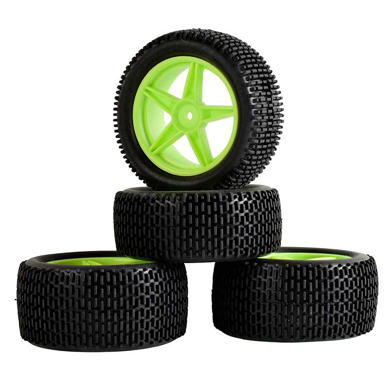 RS Wear-Resistant Off Road Tires Plastic Wheel Rim Rubber Tyre for 1:10 RC Car HSP 94107 94166 94106 94155 Tamiya Wltoys 144001