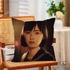 HHinako shimizu silent Hhill Funny Pillow Case Antidustmite Pillowcase Invisible Zipper Silky Short Plush Sofa Cushion Cover
