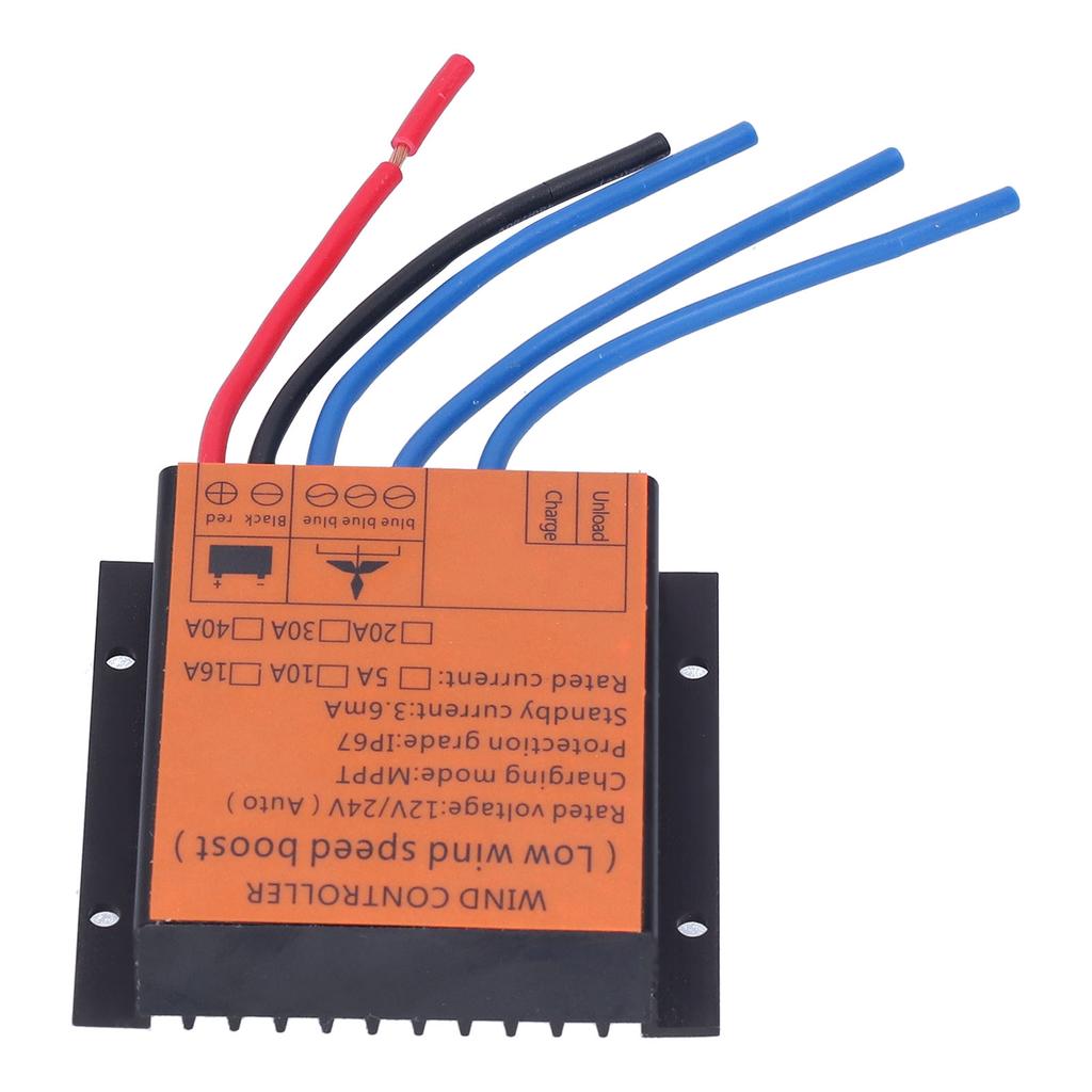 Контроллер ветряной турбины, низковольтный MPPT-регулятор заряда со светодиодной подсветкой 100 Вт?400 Вт 12 В 24 В 20 А