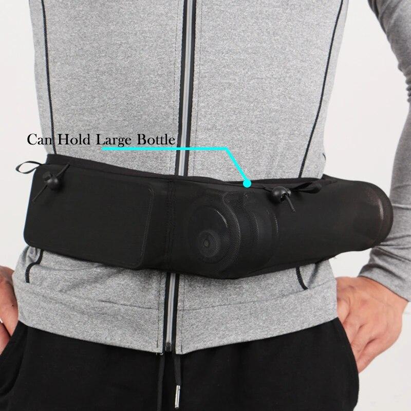 Многофункциональная поясная сумка для бега с эластичной сеткой Плотно прилегающая сумка для мобильного телефона Многофункциональная сумка большой вместимости для езды на велосипеде для горной воды