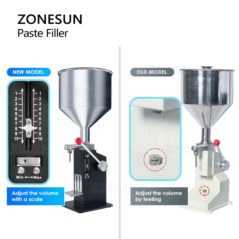 ZONESUN ZS-MGT1S 60ML 100ML Ручная объемная машина для розлива пасты для газированных напитков Жидкий наполнитель для масла, лака для ногтей, косметического крема, меда