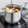 304 Stainless Steel Tall Soup Pot Anti Overflow Design Large Capacity Cooking Pot Home Commercial Use Multi Purpose Cookware Induction Ready Durable