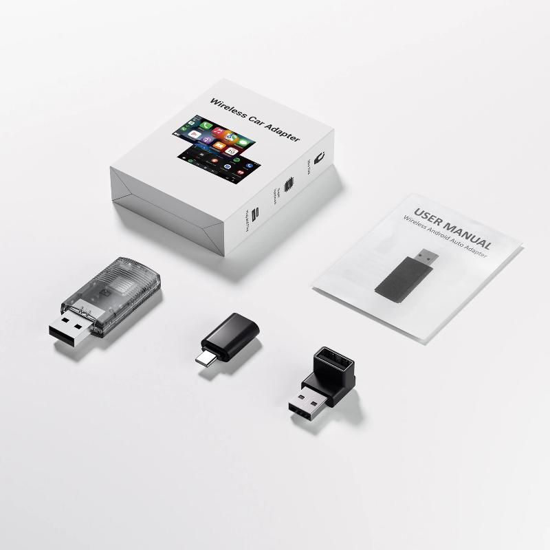 Мини-адаптер 2-в-1 для беспроводного CarPlay и Android Auto, Бесшовное подключение, Plug & Play