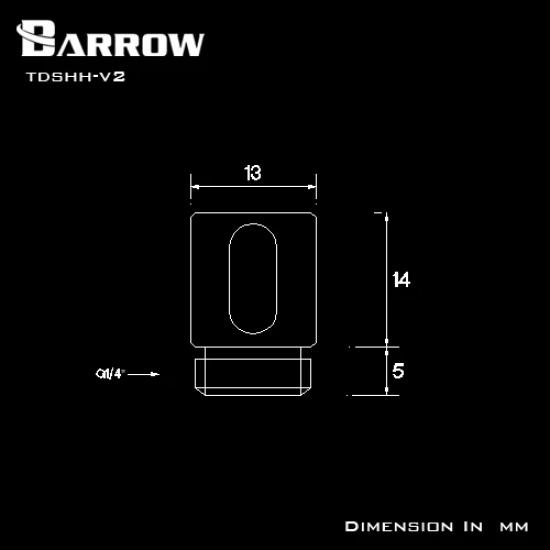 Barrow G1 / 4 "White Black Silver multi-stage, flow commutated buffer water cooling fittings TDSHH-V2