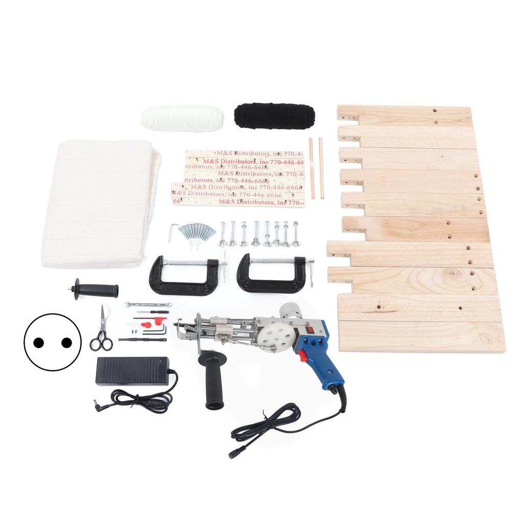 Тафтинговый пистолет с регулируемой ручкой на 360 градусов, тафтинговый пистолет с ножницами для ковровой ткани для самостоятельного изготовления ковров