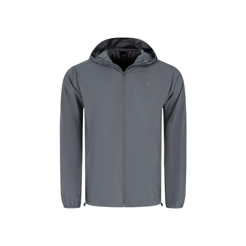 Asics Sports Lifestyle Series Hooded Zipper Solid Color Long Sleeve Jacket Men Jackets Dark-Gray 2011D426-021