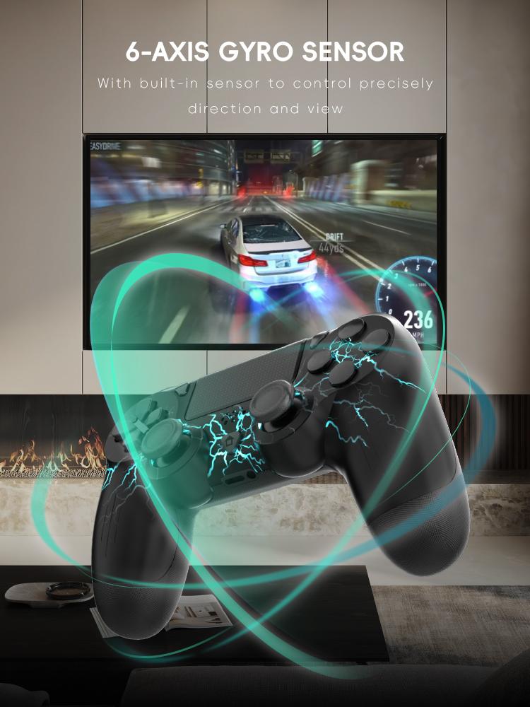 Контроллер Data Frog P02 для Ps4 Thunder Led Color Gamepad Bluetooth-совместимый контроллер для ПК Джойстик для Playstation 4