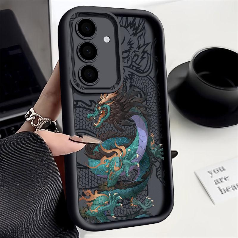 Модный Чехол-Броня 'Бог Дракон' Для Samsung S26 S25 S24 S23 S21 S20 Ultra Для Galaxy S25 S24 FE S26 Plus Мягкий Силиконовый Чехол Funda