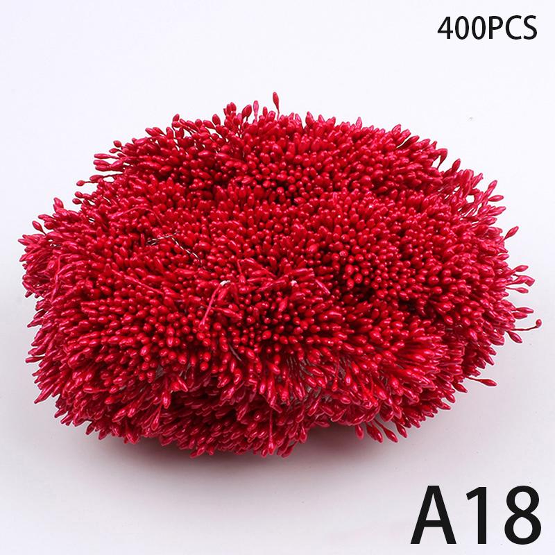 400Pcs Mini Flower Stamen Artificial Pearl Pistil Double Heads DIY Floral Craft For Wedding Decor Needlework Scrapbooking