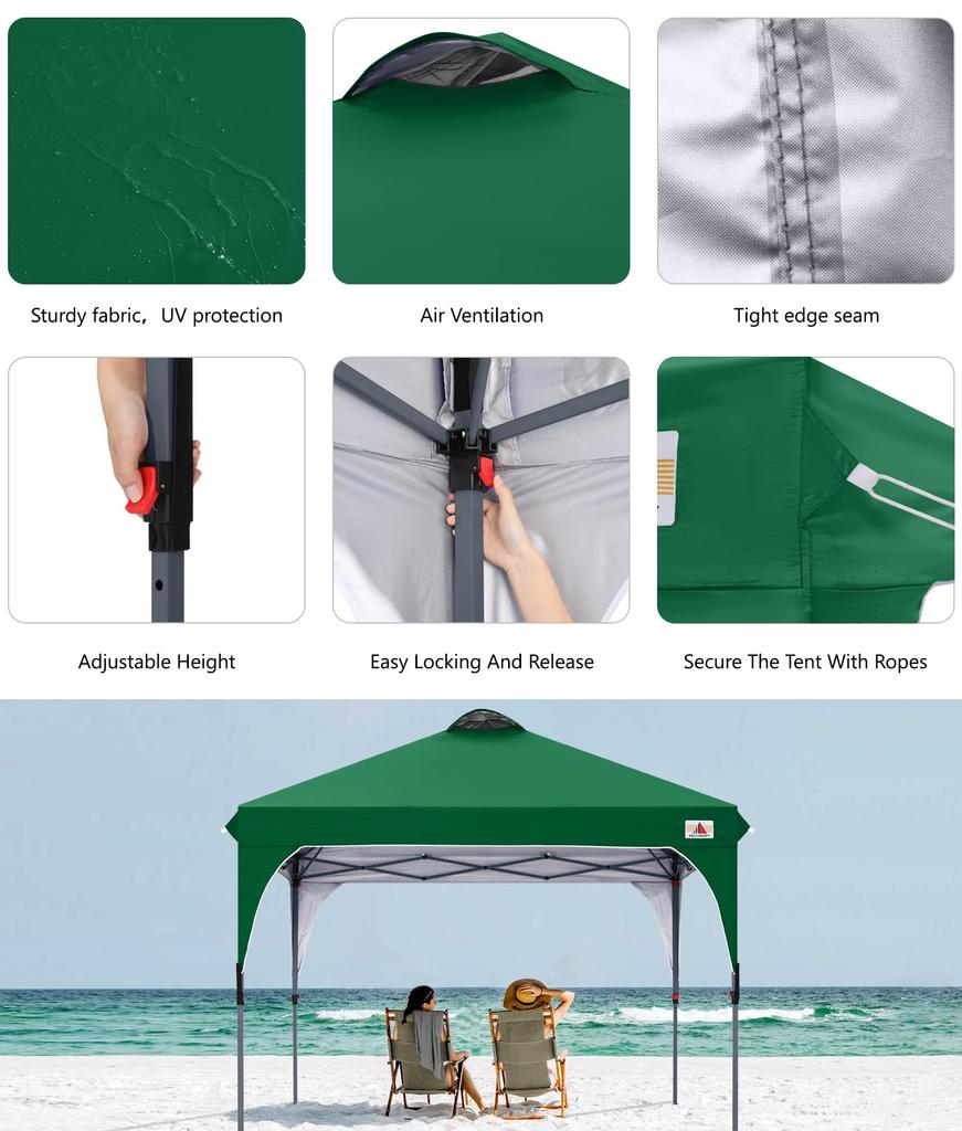 ABCCANOPY брезентовая палатка с регулировкой одним нажатием 3 уровня, вентиляция, потолок, наружная, легкая, большая брезентовая палатка с подушкой для роликов, высокое давление воды, теплоизоляция