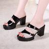 High Quality Sandals for Women 8cm  Heel New  Summer Platform Open Toe Elegant Shoe