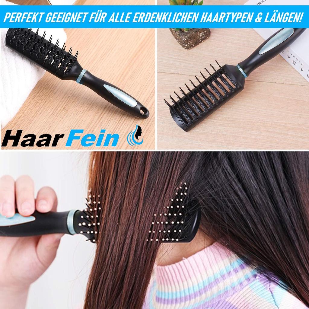 Набор расчесок HAARFEIN, круглая универсальная распутывающая щетка Skeleton Sassoon [4 шт. в упаковке]
