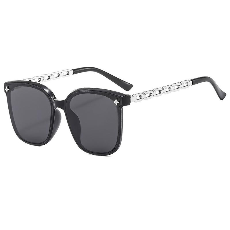 Square Sunglasses For Woman 2024 Vintage Big Frame Black Mirror Sun Glasses Shading Polarizer Sexy Female Travel Eyewear Uv400