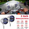 1Pair 3 Inch Motorcycle Stereo Bluetooth Speaker Motorbike Audio MP3 FM Radio with Led Atmosphere
