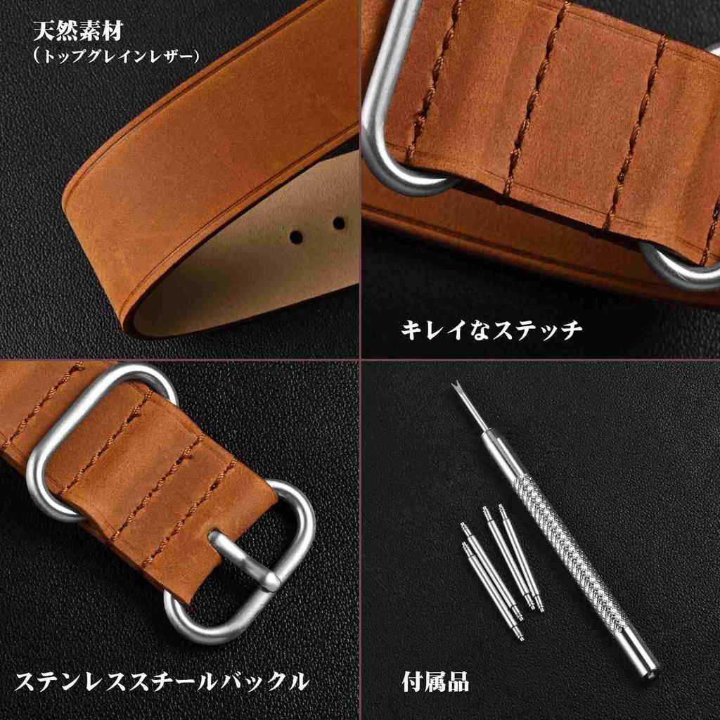 WOCCI Настоящая зулусская кожаная ремешок для часов Замена ремешка Винтажный кожаный ремешок Бронзово-коричневый ремешок, 20 мм, Ремешок, Ремешок,