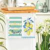 2pcs Reusable Lemon Print Kitchen Towel Water Absorbent Tea Towel Dishwashing Cloth  Baking