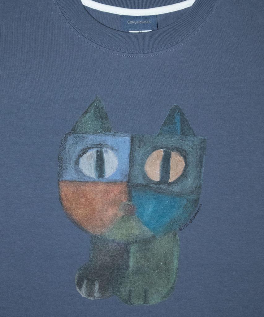 GROUNDWORK Kitty T-Shirt / Ash Blue