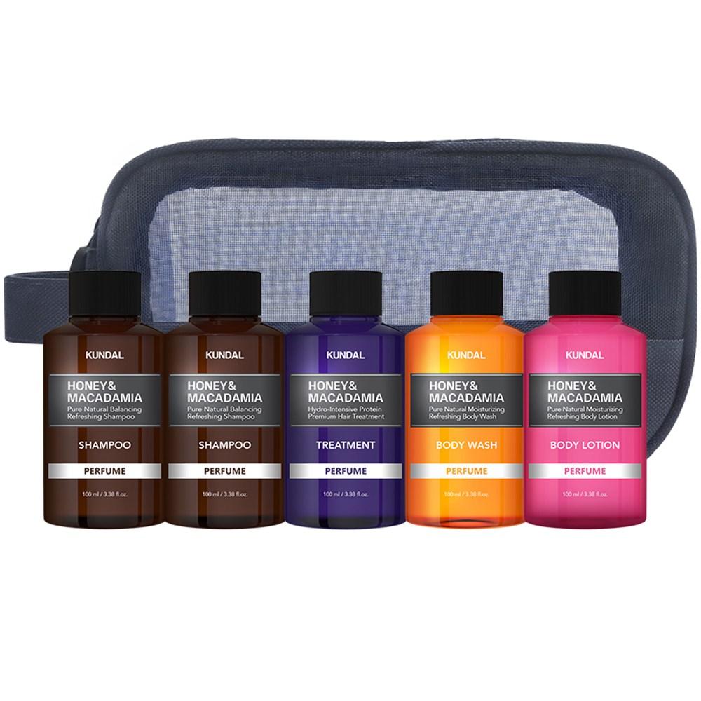 Kundal Travel Kit 5-Piece Set 1 Baby Powder Scent, 1 set