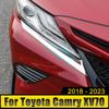 Stainless Car Headlight Eyebrow Trim Cover Front Grille Grill Strip Accessories For Toyota Camry XV70 SE XSE 2018-2021 2022 2023