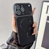 For Magsafe Magnetic Solid Color Matte Soft Border PU Leather Phone Case For 17 Pro Max 15 14 13 12 16 Pro Max Back Cover
