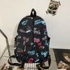 Школьный рюкзак для средней школы, женский, с принтом граффити, мужской, большой вместимости, дорожный рюкзак
