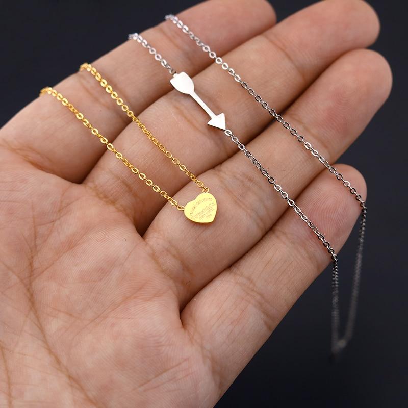 Initial Heart Necklace Women Lock Cross Necklace Charms Paired Pendants For Lp Chain Men Gold Plated Jewelry Gothic Accessorie