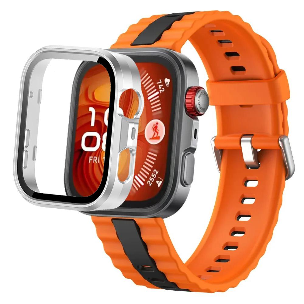 Силиконовый ремешок + ПК-кейс для Huawei Watch Fit 4/Fit 4 Pro, детали умного браслета для Huawei Watch Fit 3, защитный чехол для часов