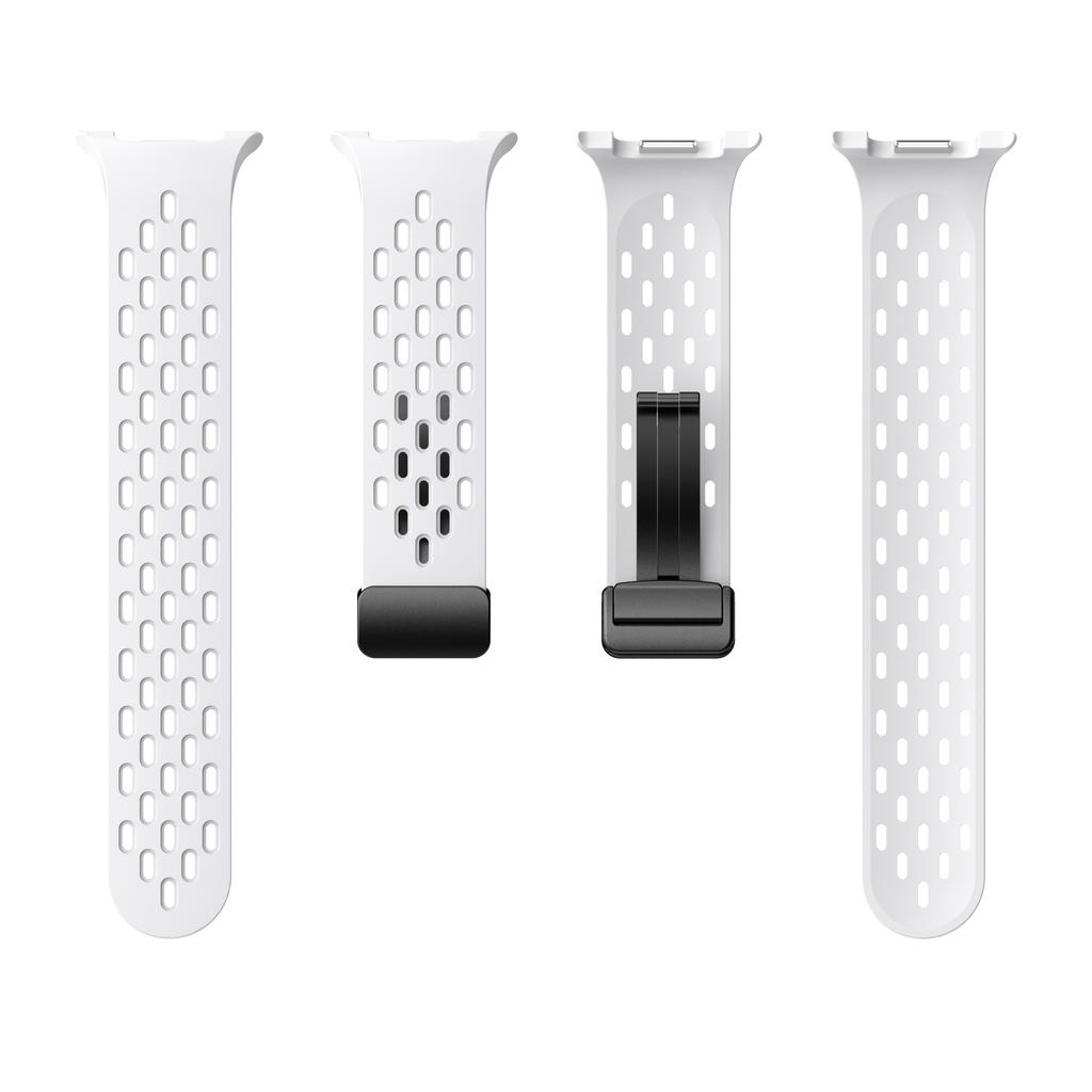 Breathable Silicone Strap for Samsung Galaxy Watch8 44mm/40mm/Watch8 Classic 46mm Multi Hole Magnetic Buckle Watch Band