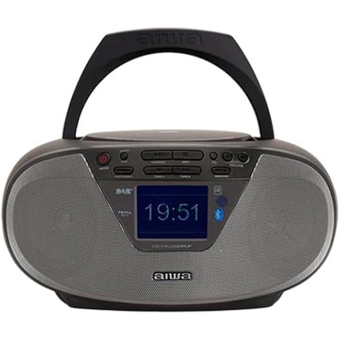 Boombox - AIWA - BBTU-500DAB/BK - Radio CD Portable - Bluetooth 5.0 - DAB+ - Écran 2.4"