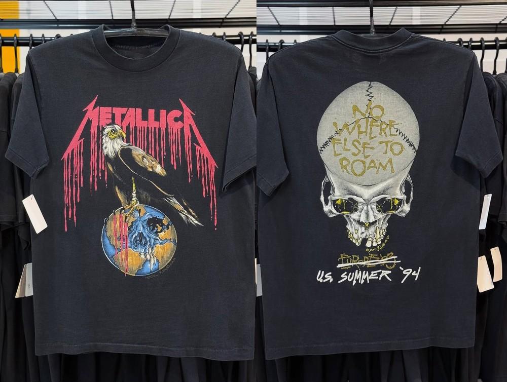 1993 Metalli*ca Pushead No Where Else to Roam Футболка размер S-5XL Comfort Colors Унисекс Футболка