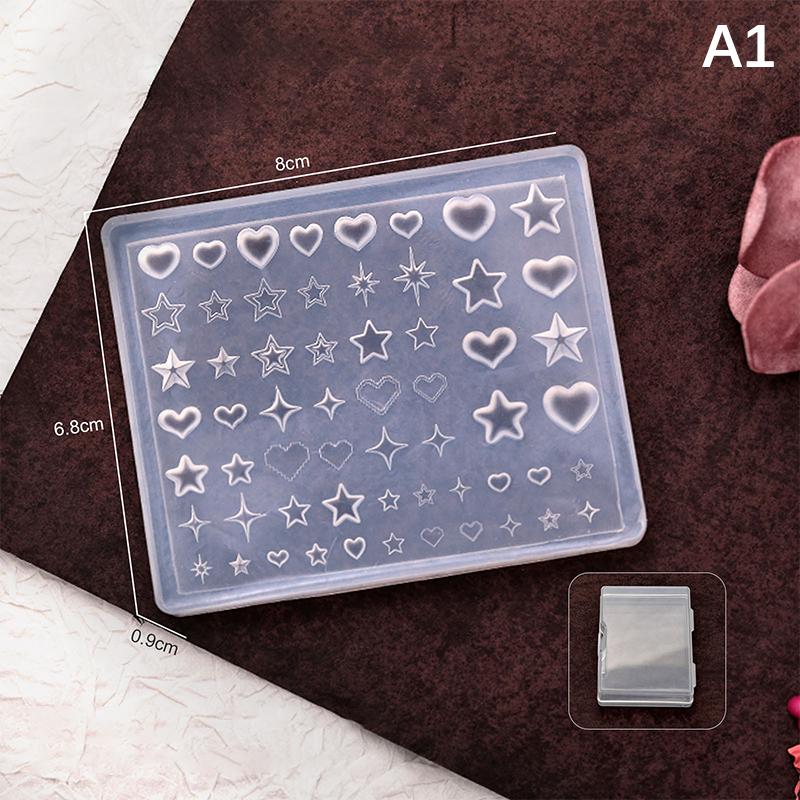 3D Silicone Relief Mold Butterfly Flower Design Nails Diy Design Nail Art Decorations Silicone Nail Mold Nail Accessories