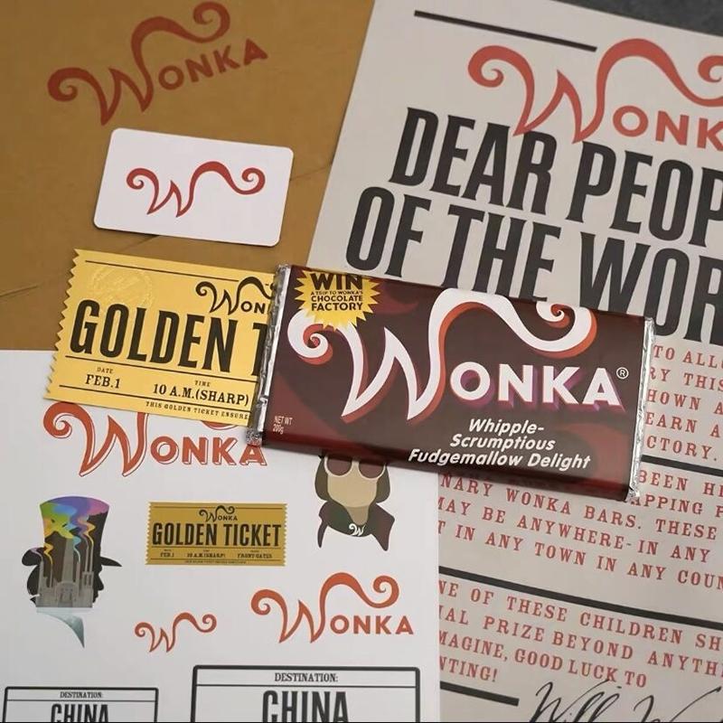 1 шт. Детские подарки Wonka Charlie Шоколадный золотой билет Аниме Золотой ваучер Брошь Значки на булавках Металлические значки Коллекция закладок