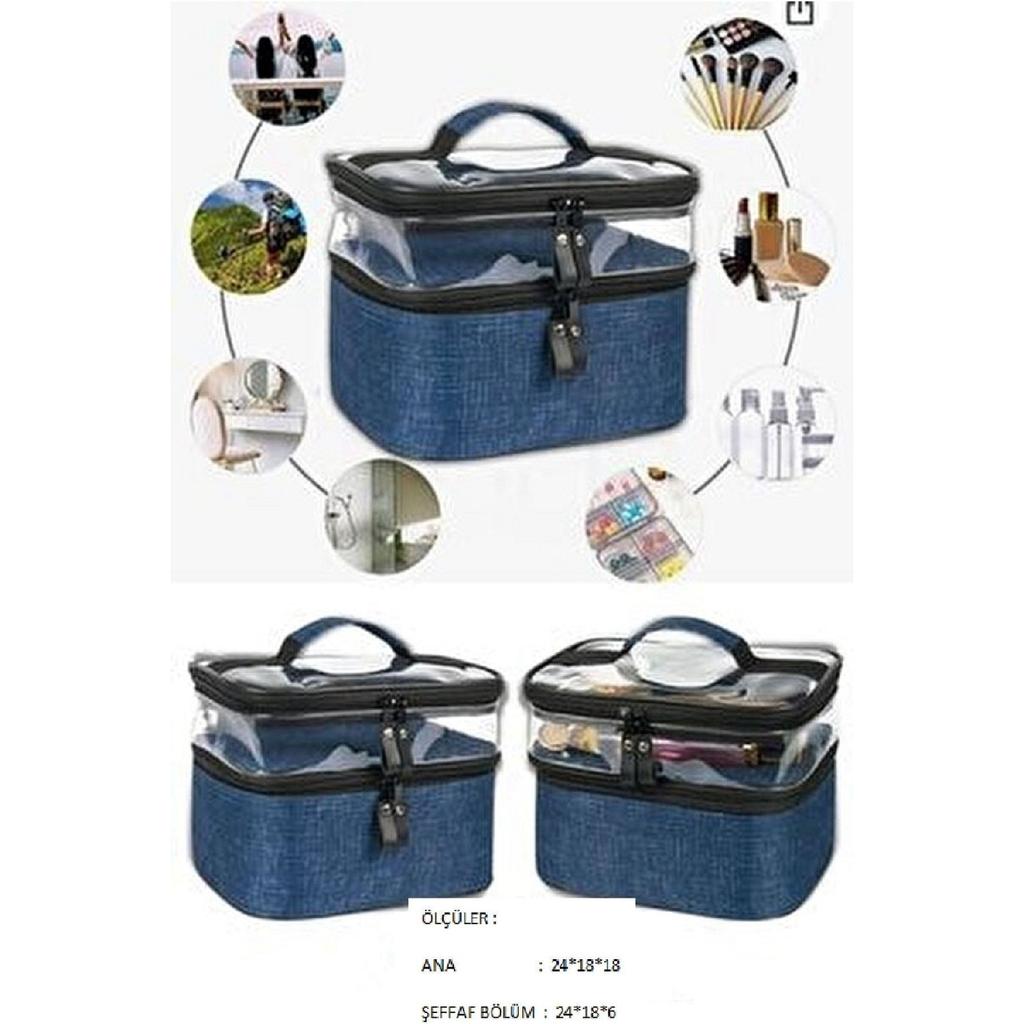 Женская косметичка с двумя большими отделениями, складной органайзер для путешествий, косметичка с вешалкой