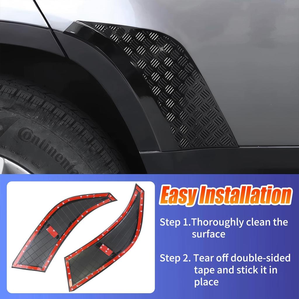 Rear Wheel Arch ABS Black Body Anti-Scratch Protection Cover Trim Kit Compatible With -2025 Land Rover Defender 110 130 Decoration Armor Sticker Trim