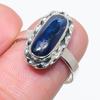 Натуральный синий кианит, ювелирное кольцо ручной работы из твердого серебра 925 пробы, размер 7, D4f96
